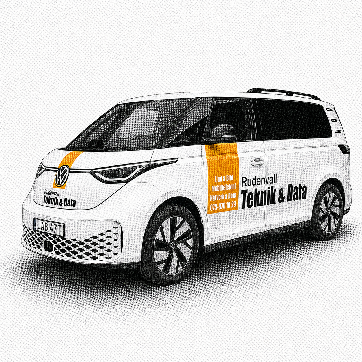 Färdig dekorerad Volkswagen ID. Buzz